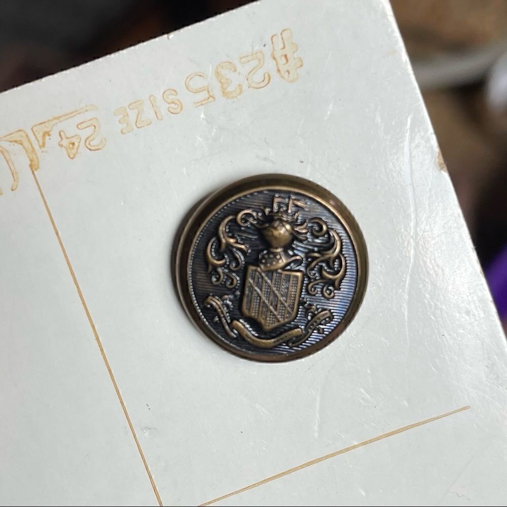 1965 Bronze colored Royal style Buttons (set of 12)  NWT